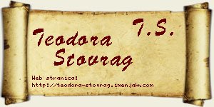 Teodora Stovrag vizit kartica